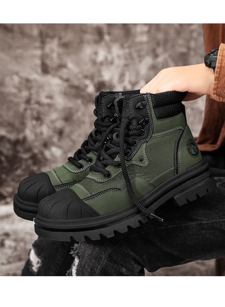 Botas Martin de ruibarbo con puntera alta para hombre