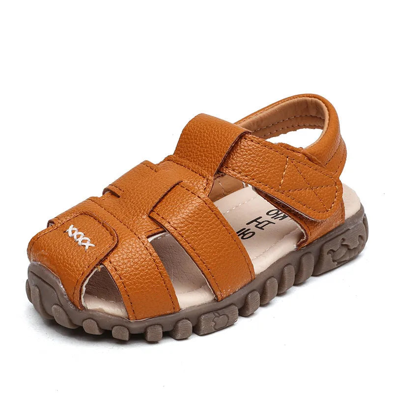 Sandalias para niños, costuras para niños, sandalias sencillas de suela blanda, zapatos de playa para niñas