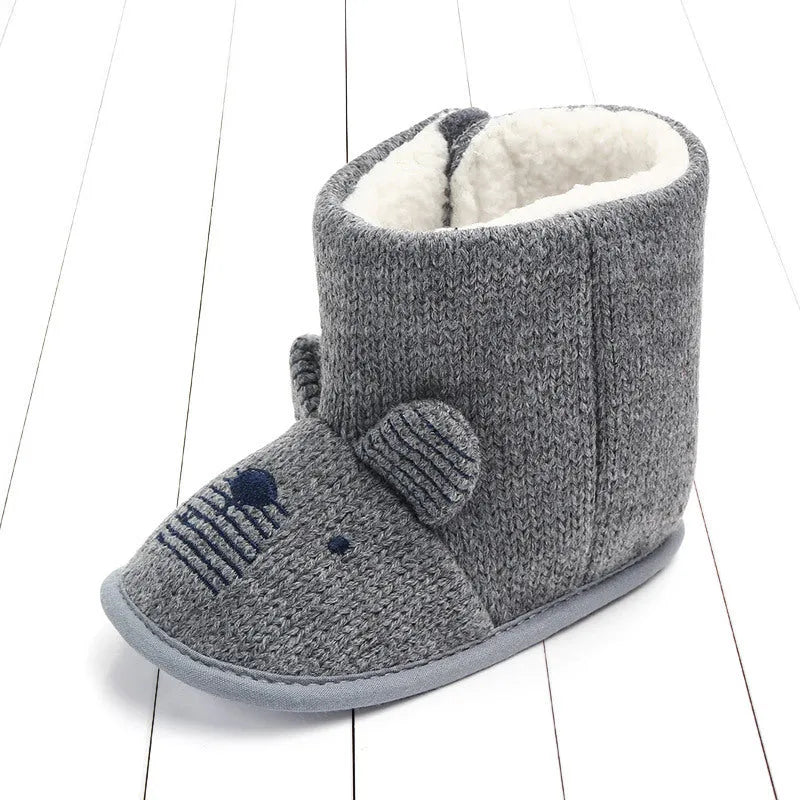 Zapatos de algodón cálidos de lana para bebé, zapatos altos cálidos de invierno
