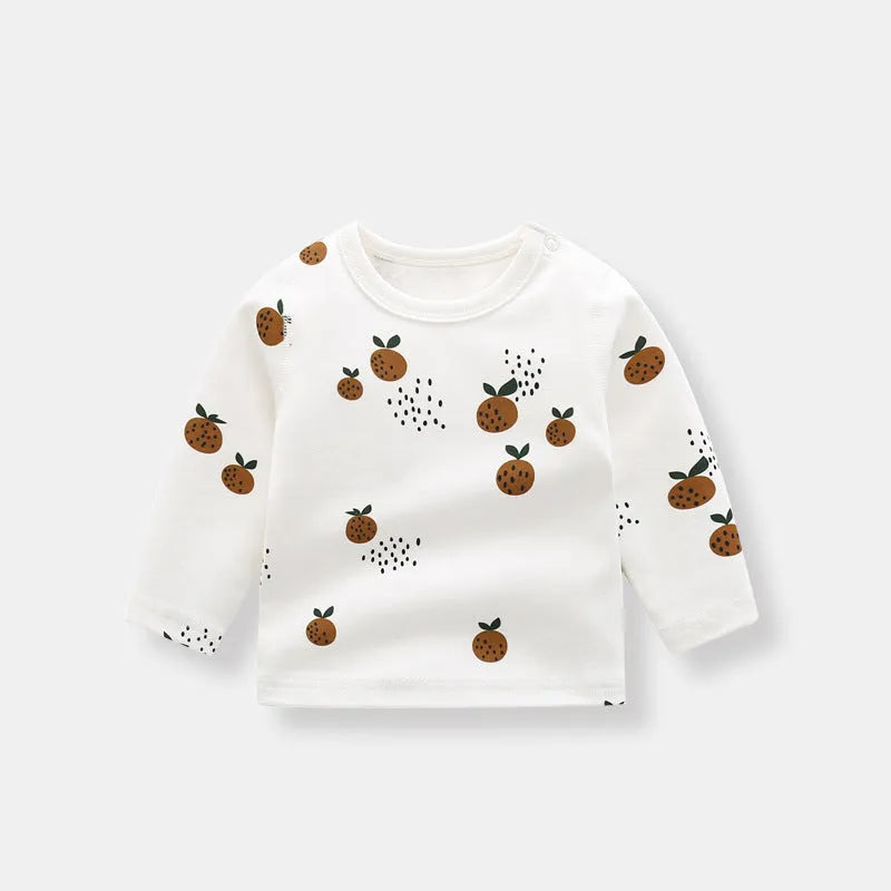 Camiseta de manga larga de algodón orgánico para niño