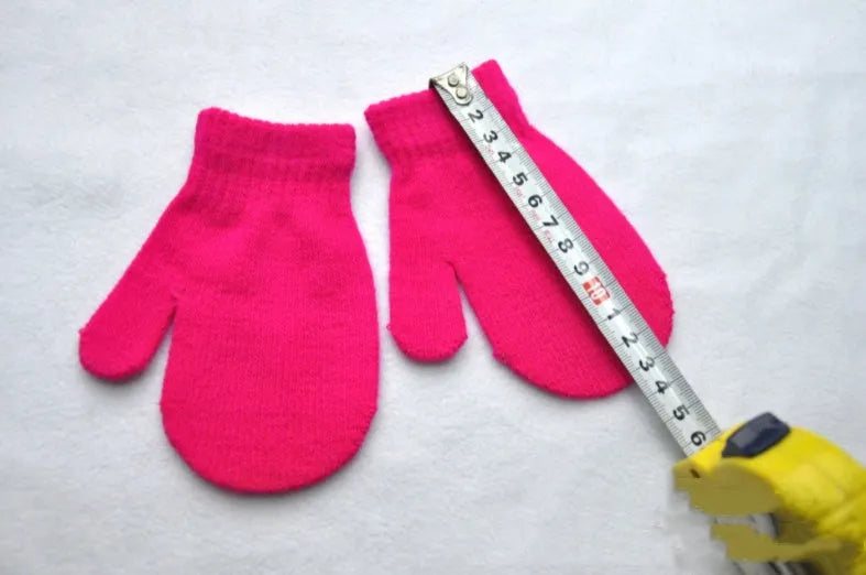 Guantes cálidos de invierno para niños, bolsa tejida, guantes para bebé