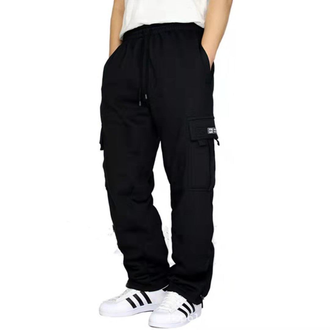Pantalones de hombre Pantalones de chándal Estiramiento Cintura elástica Jogger Pantalones deportivos Pantalones con cordón Moda Ropa para hombre