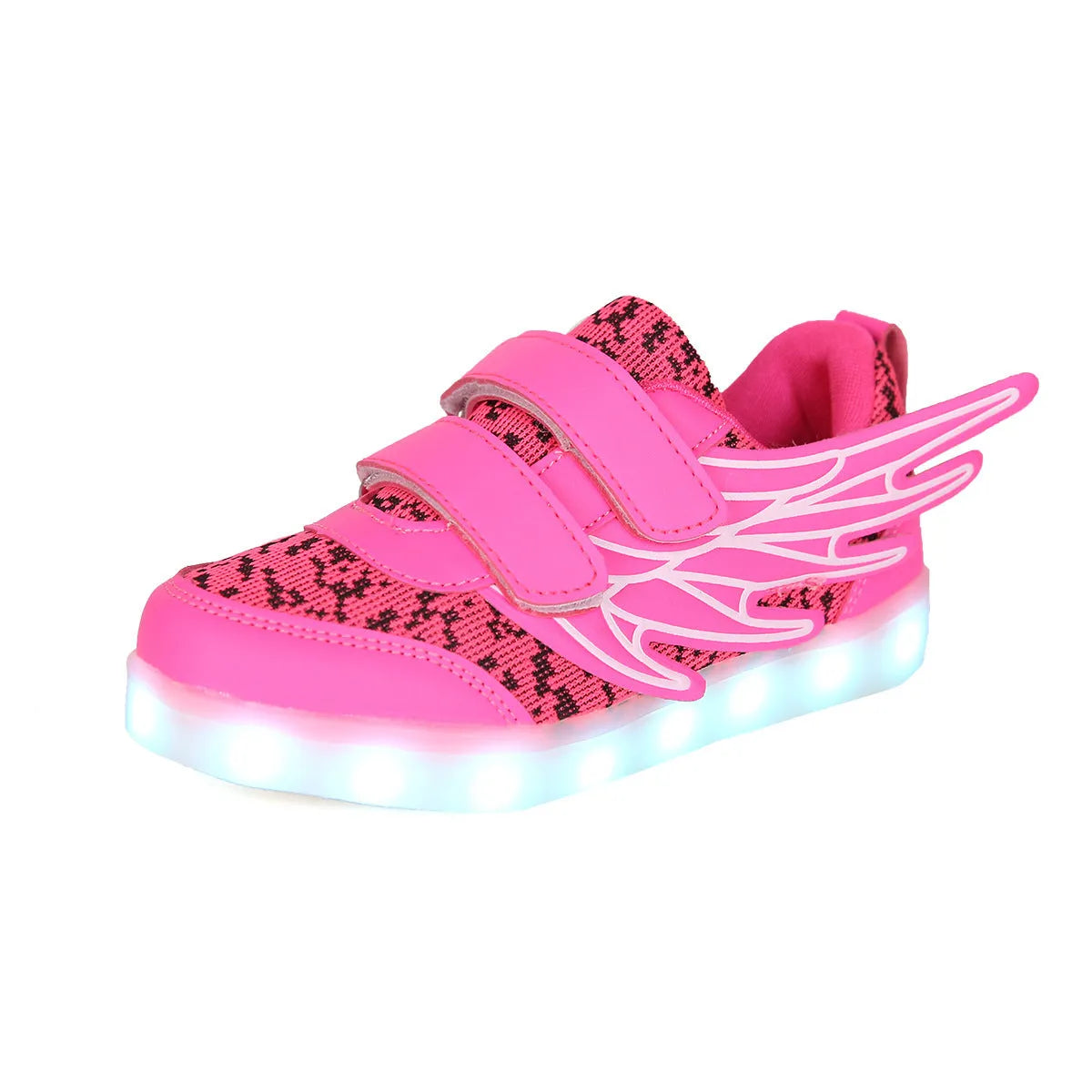 Zapatos para niños Zapatos de luz LED alas para niños zapatos ligeros carga usb zapatos luminosos coloridos zapatos ligeros casuales