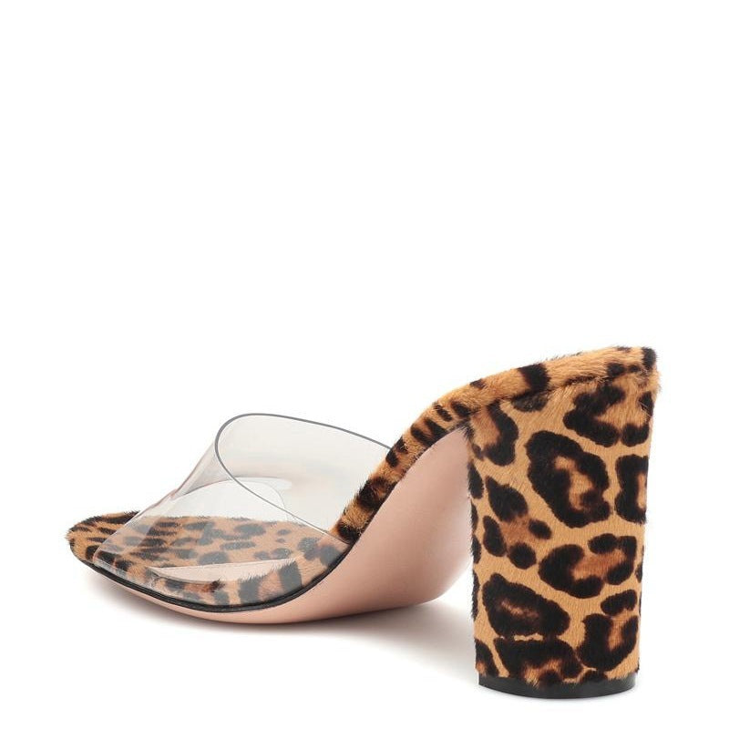 Sandalias de moda europeas y americanas de PVC con tacón grueso