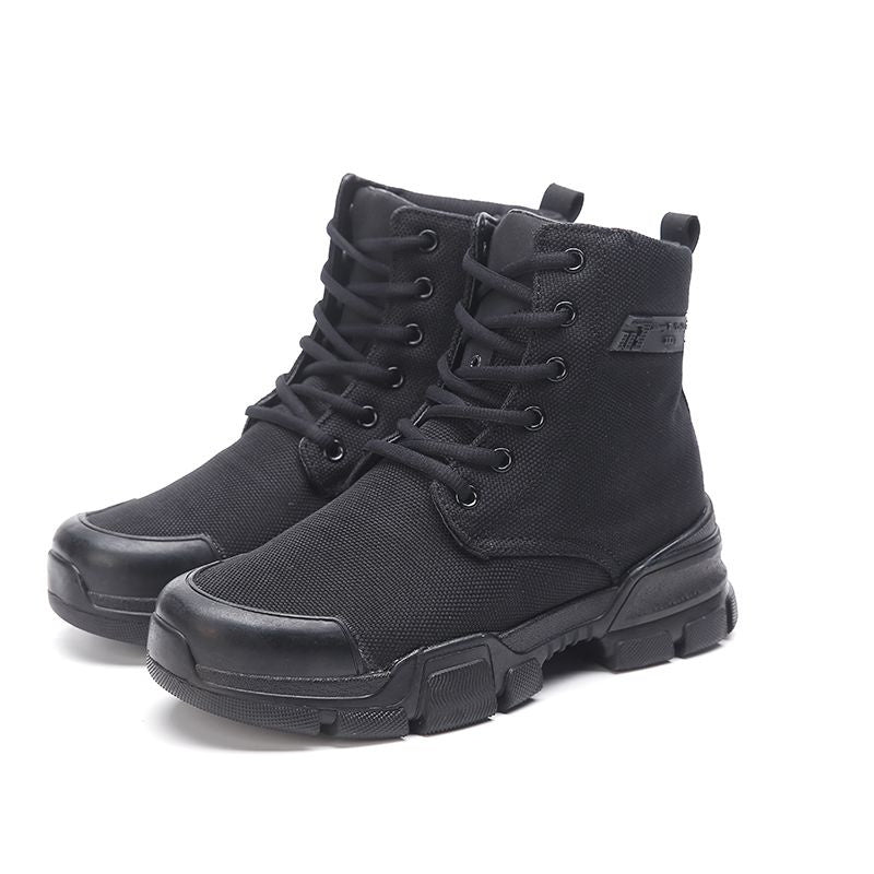 Botas Martin de lona para herramientas de protección laboral de caña alta, impermeables con parte inferior gruesa