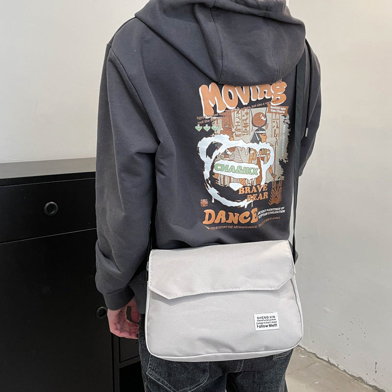 Ins Messenger Bags mujeres hombres bolso de hombro tipo bandolera Casual pareja pequeño bolso con solapa