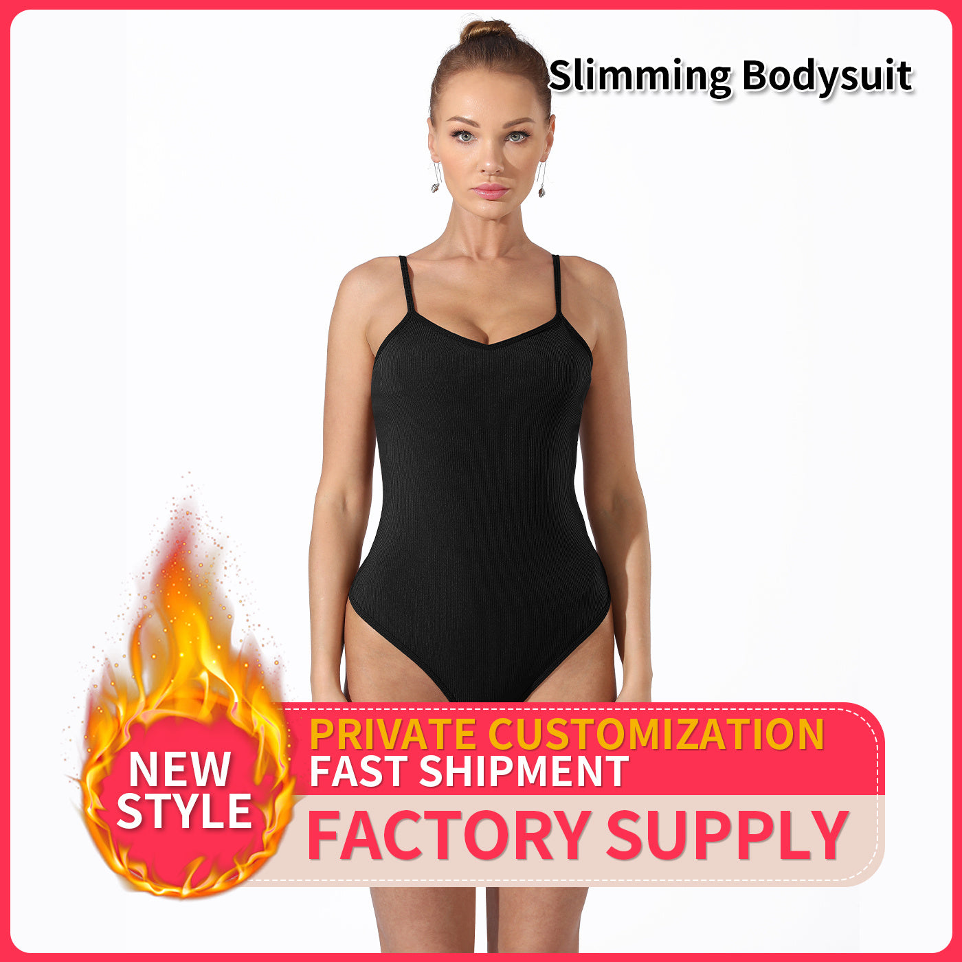 Body de color liso sencillo de moda para mujer