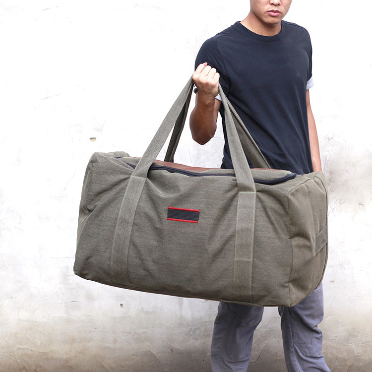 Bolsa de lona de gran capacidad para equipaje de mano, bolsa de viaje, bolsa grande para mudanzas de hombre
