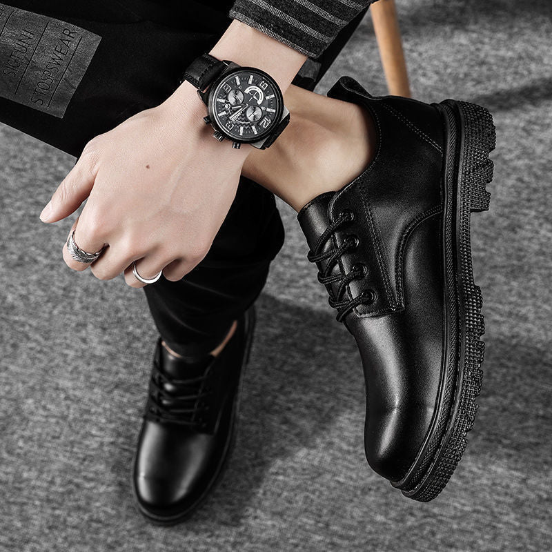 Zapatos de hombre Botas de tobillo de cuero Martin estilo británico Casual