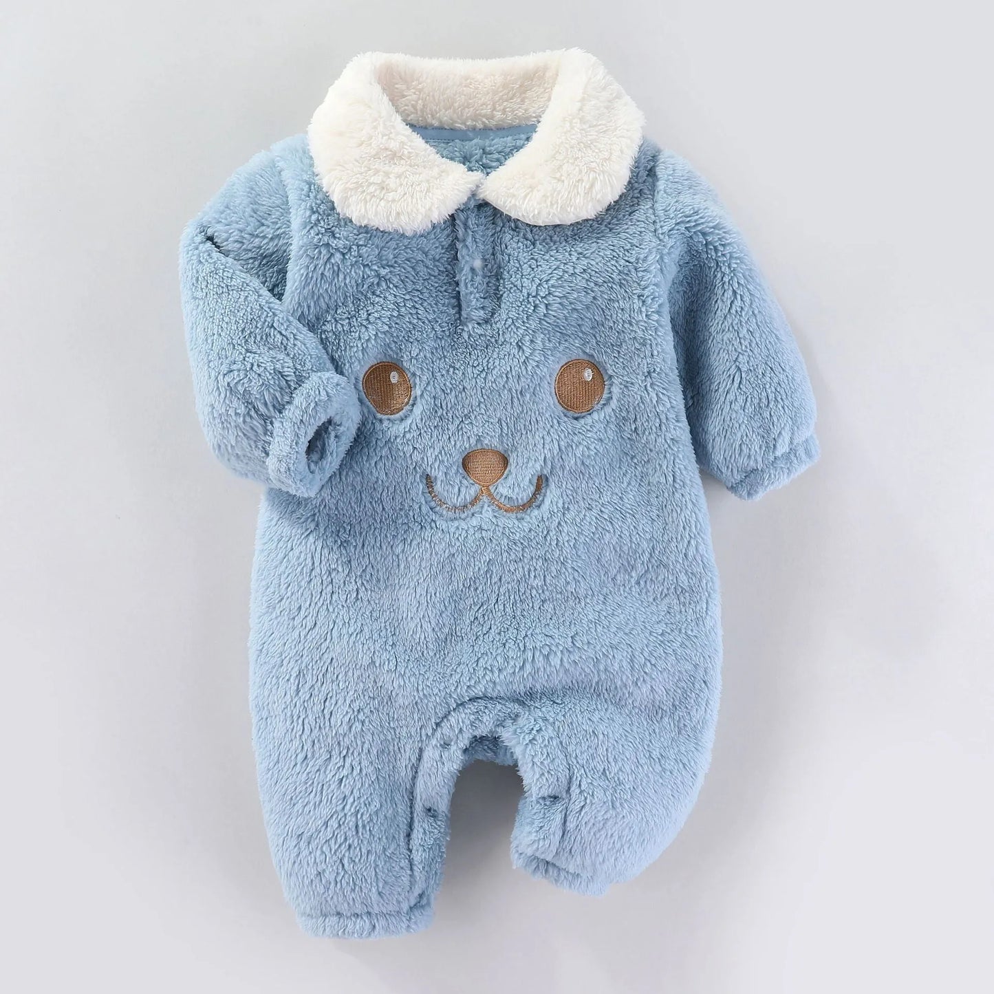 Mono largo de lana con pantalones Keep Baby Warm