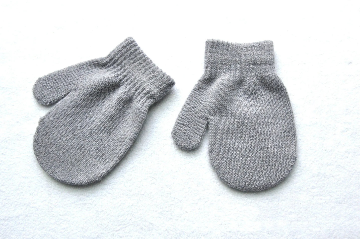 Guantes cálidos de invierno para niños, bolsa tejida, guantes para bebé