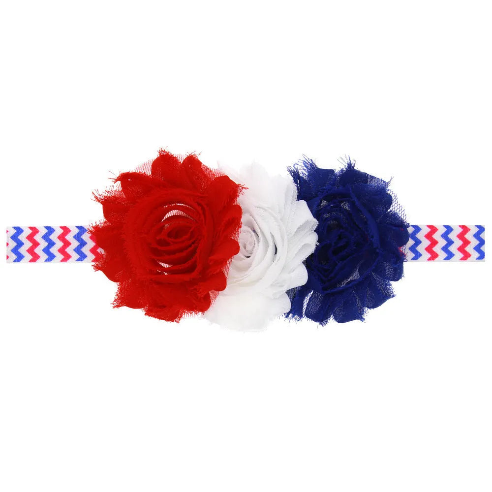 Children's Striped Rose Headband