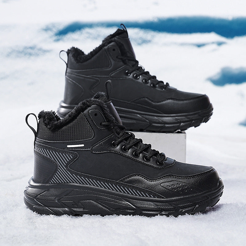 Zapatos Altos Acolchados De Algodón Fríos Y Cálidos Invierno