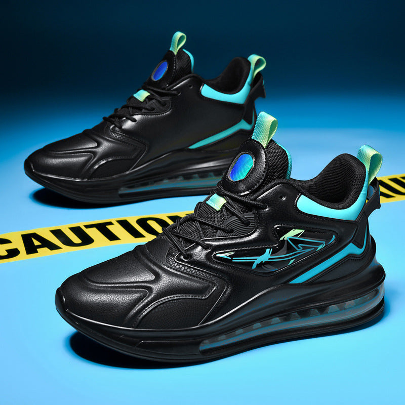 Zapatillas deportivas con cordones y amortiguación de aire para hombre, ligeras, de suela gruesa, informales, a la moda, para correr