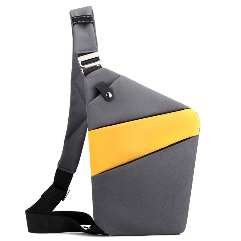 Bolsos de lona en el pecho para hombres y mujeres en un hombro