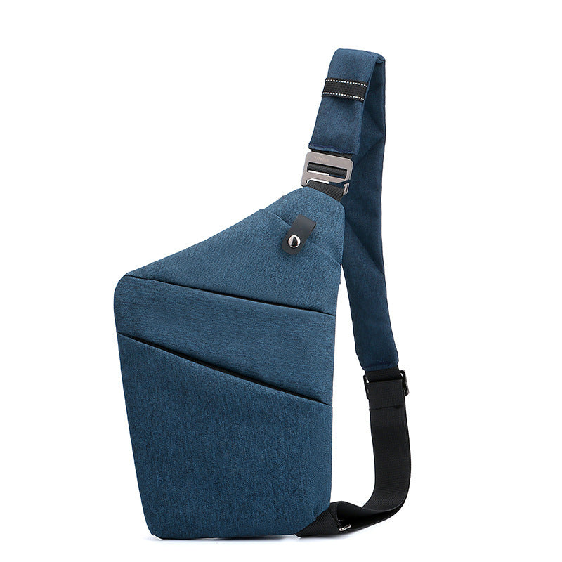 Bolsos de lona en el pecho para hombres y mujeres en un hombro