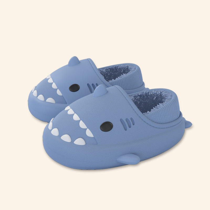 Zapatillas de Eva para niños con tiburón de dibujos animados tridimensionales