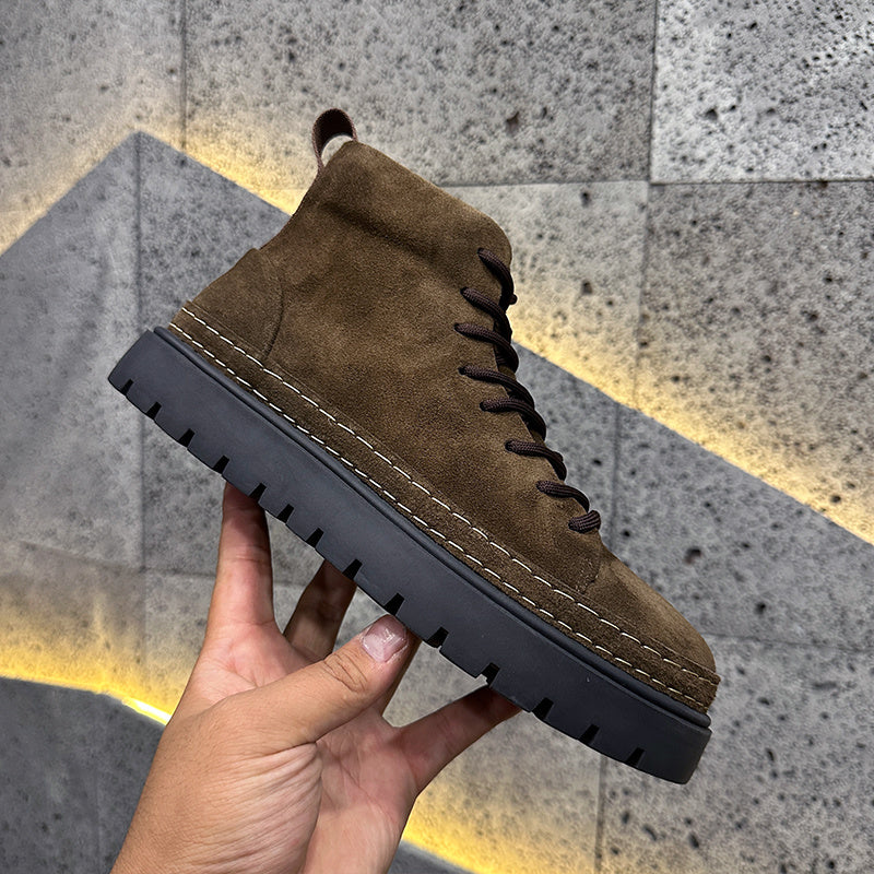 Botas Martin de ante Zapatos informales con parte inferior hundida y cálida con forro polar