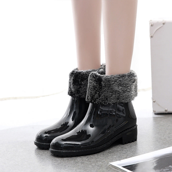 Water Shoes Women's Rain Short Tube Rain Boots