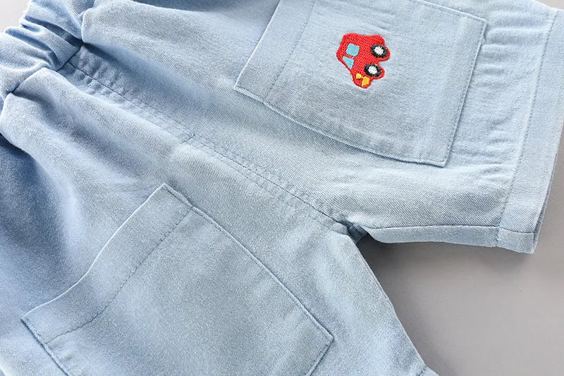 Polo de solapa de estilo coreano de manga corta de verano para niño