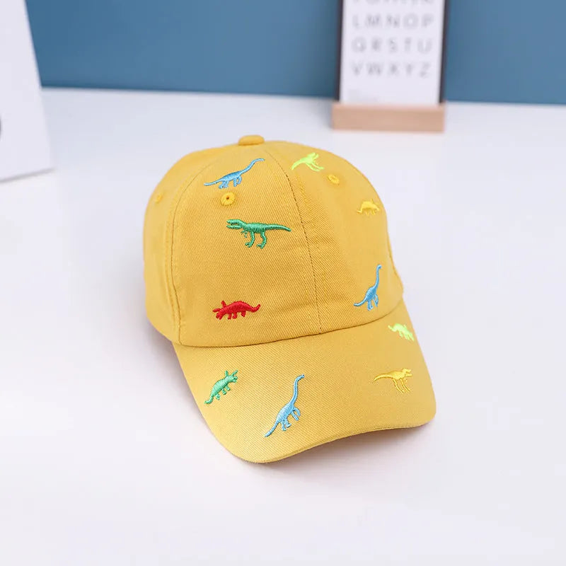 Gorros de béisbol para niños pequeños dinosaurios coloridos