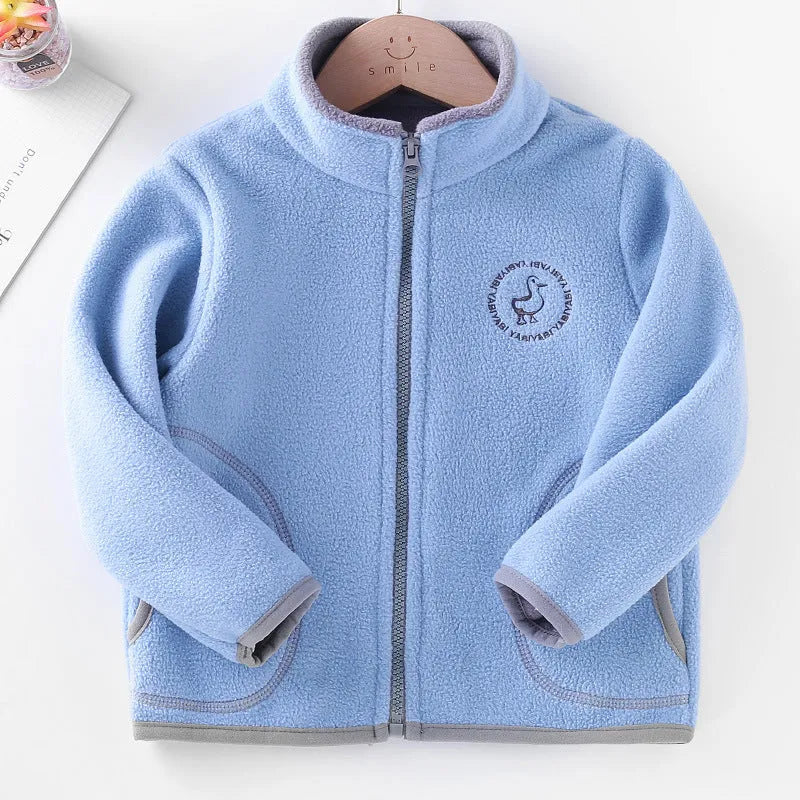 Conjunto de ropa para niños Cárdigan polar con capucha