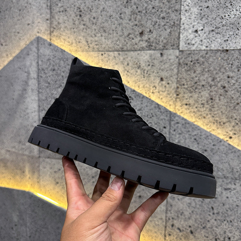 Botas Martin de ante Zapatos informales con parte inferior hundida y cálida con forro polar