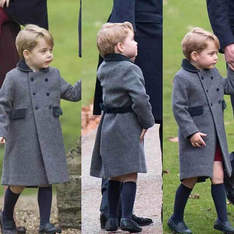 Anorak cruzado de lana para niño