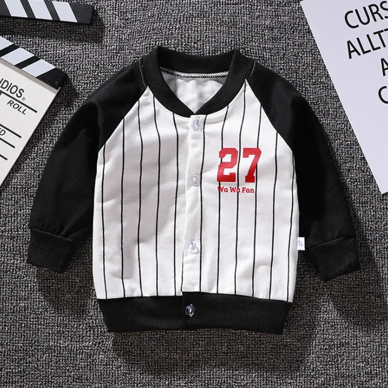Chaqueta de oso grizzly para niños, uniforme de béisbol coreano