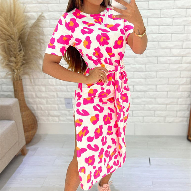 Falda informal con estampado de leopardo personalizada para mujer
