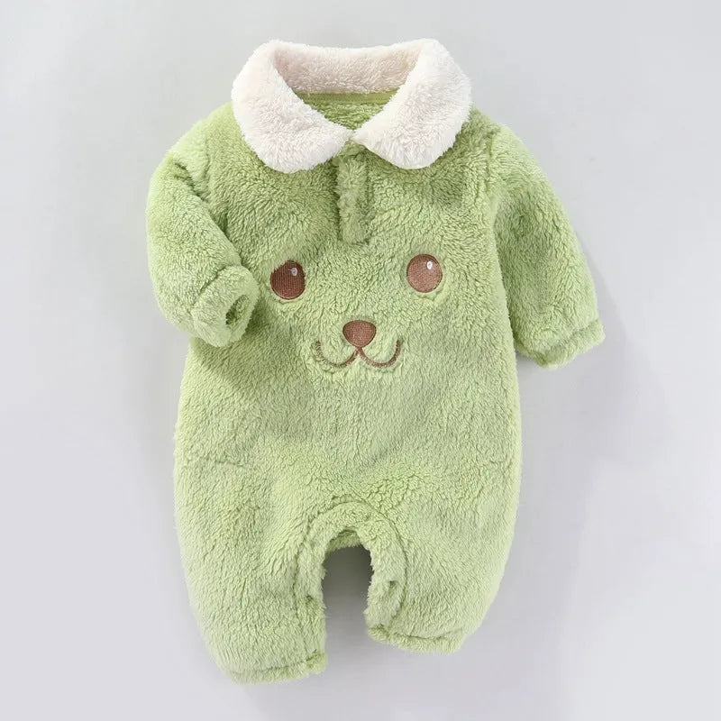 Mono largo de lana con pantalones Keep Baby Warm