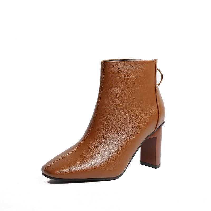 Botas Martin de tacón grueso Zapatos de mujer talla grande