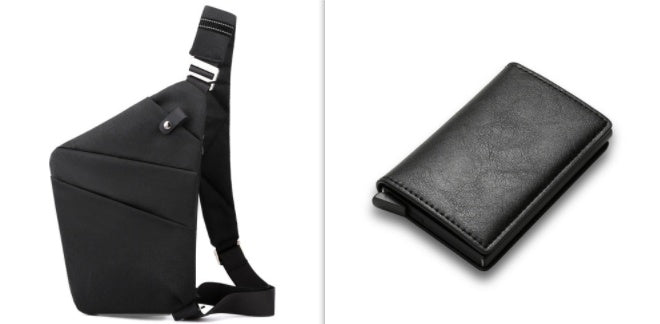 Bolsos de lona en el pecho para hombres y mujeres en un hombro