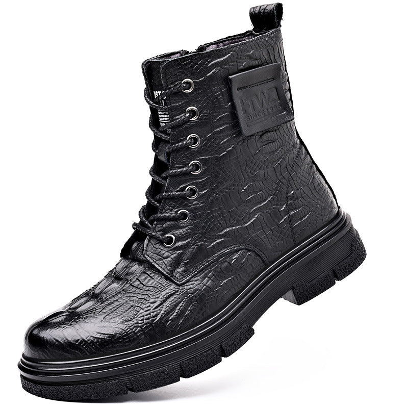 Botas de hombre Zapatos Martin de cuero genuino de invierno
