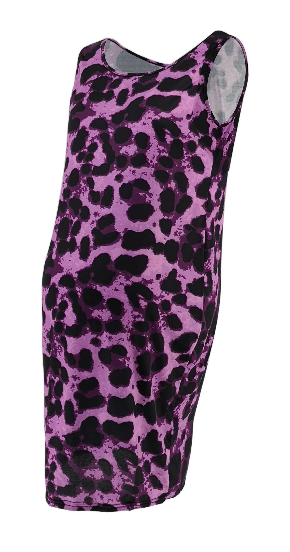 Vestido De Leopardo Verano Sin Mangas Mujeres Embarazadas