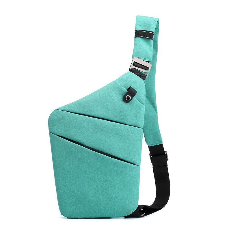 Bolsos de lona en el pecho para hombres y mujeres en un hombro