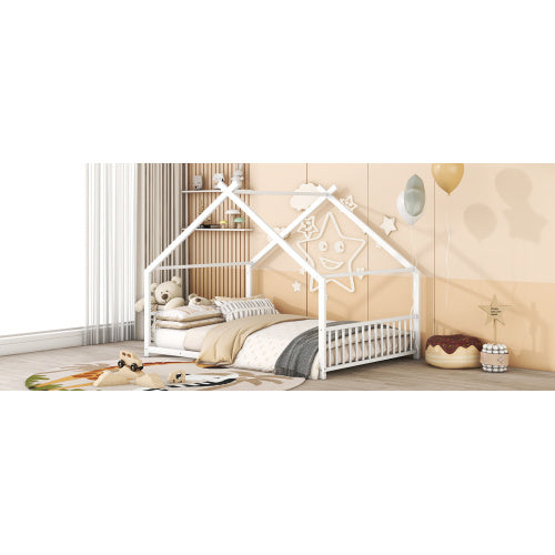 Cama de metal de tamaño completo para el hogar