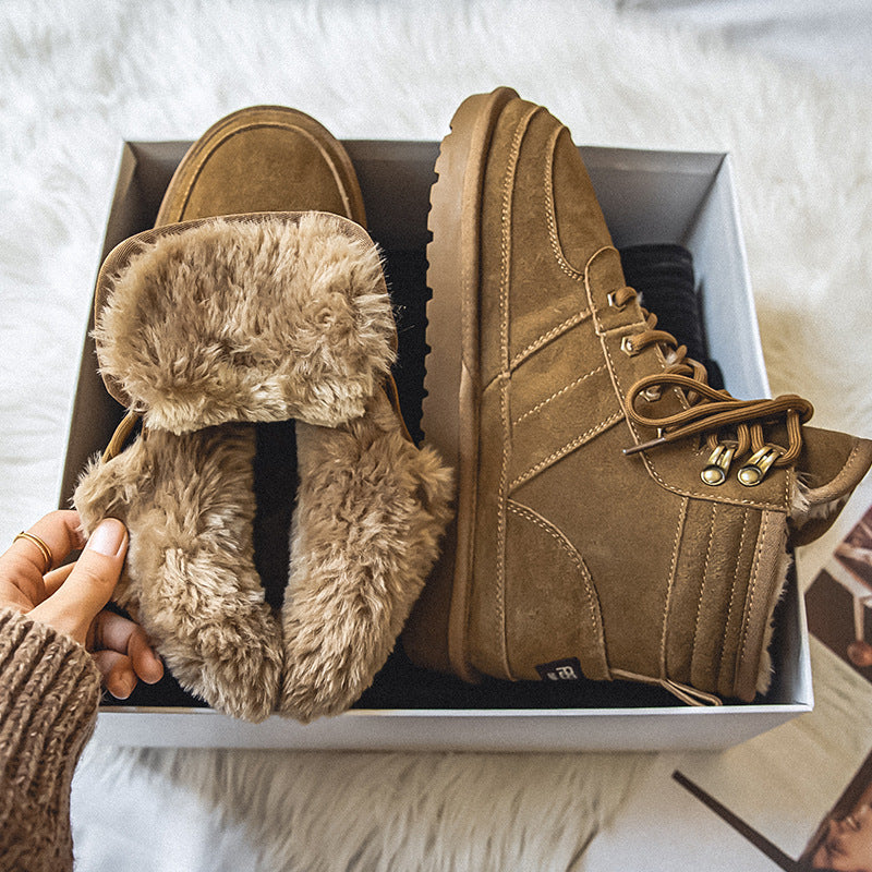 Botas de nieve de otoño e invierno para hombre, cálidas y gruesas