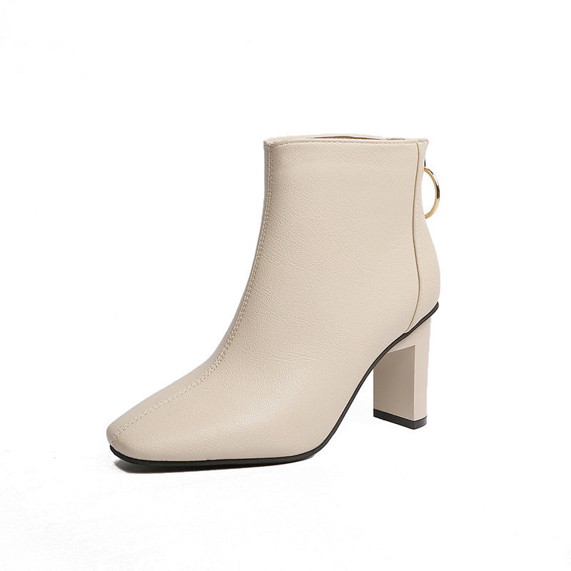 Botas Martin de tacón grueso Zapatos de mujer talla grande