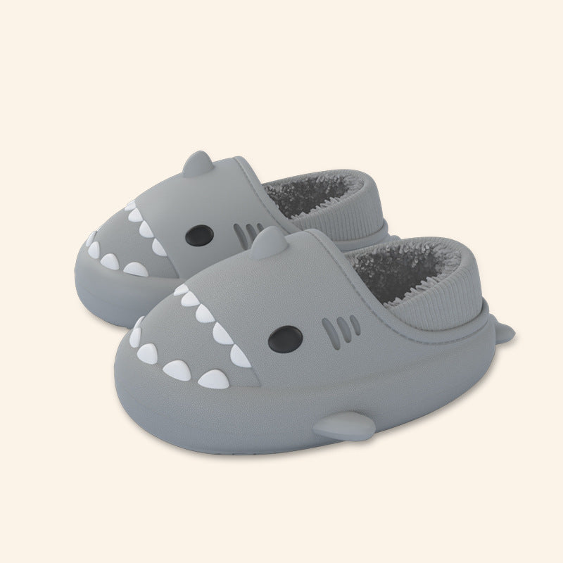 Zapatillas de Eva para niños con tiburón de dibujos animados tridimensionales