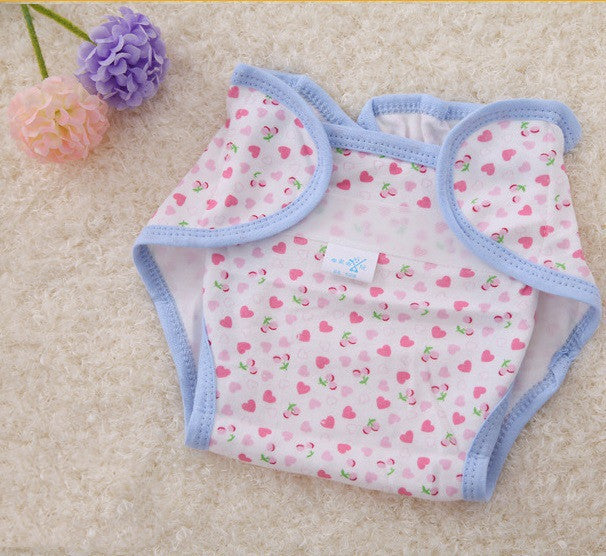 Pañal de tela con estampado de dibujos animados de algodón, pañal lavable para bebé