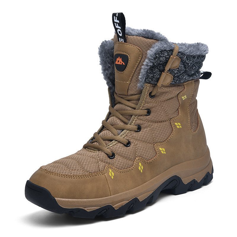 Botas altas con forro polar para uso diario y suela gruesa para hombre