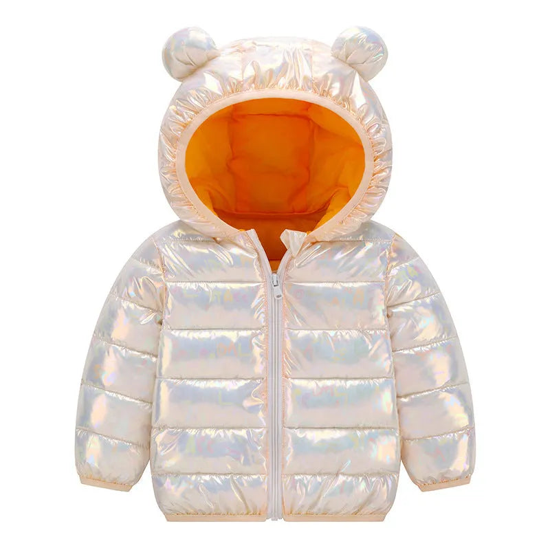 Chaquetas de plumón de otoño e invierno para niños y niñas.