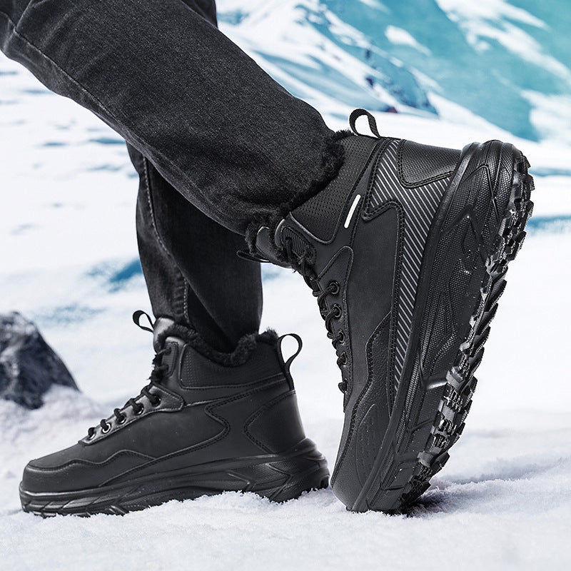Zapatos Altos Acolchados De Algodón Fríos Y Cálidos Invierno