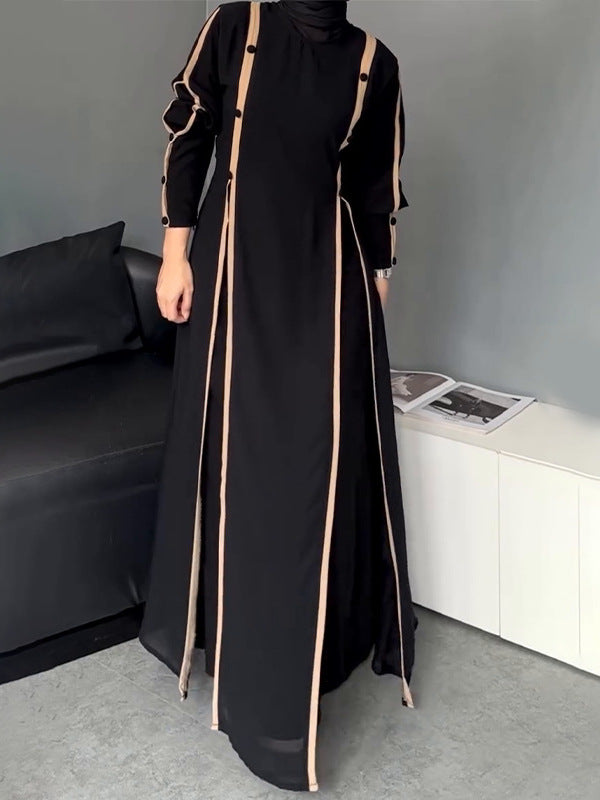 Women's Fashion Graceful Personality Stitching Dress