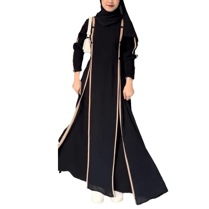 Women's Fashion Graceful Personality Stitching Dress
