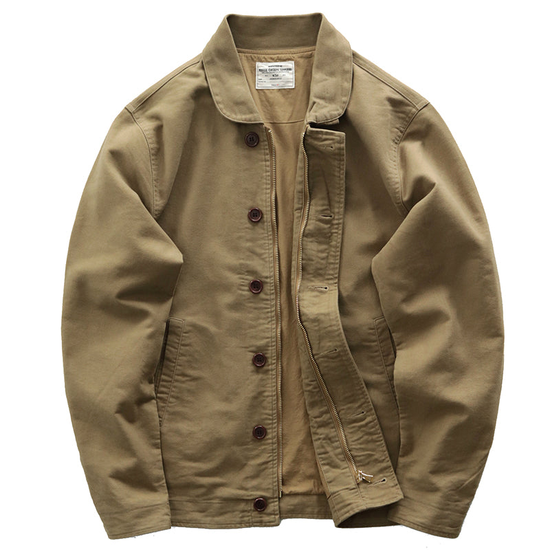 Chaqueta informal holgada retro para hombre