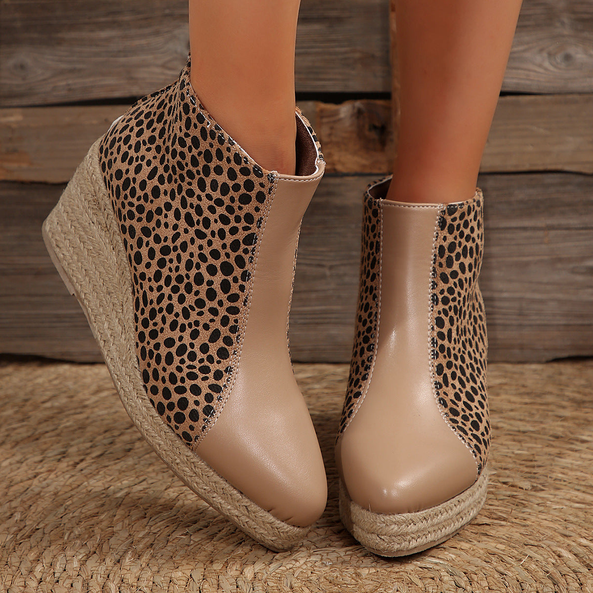 Botas Martin de cuña con bloques de color para mujer