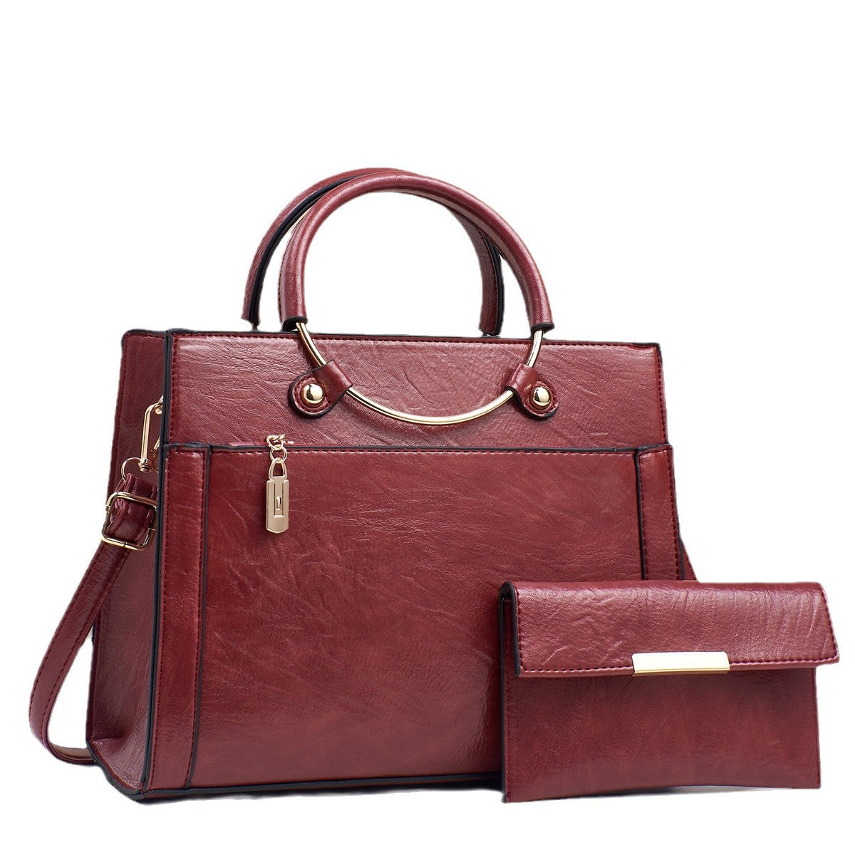 Bolso de mano de gran capacidad para mujer, diseño de interés especial, conjunto de dos piezas
