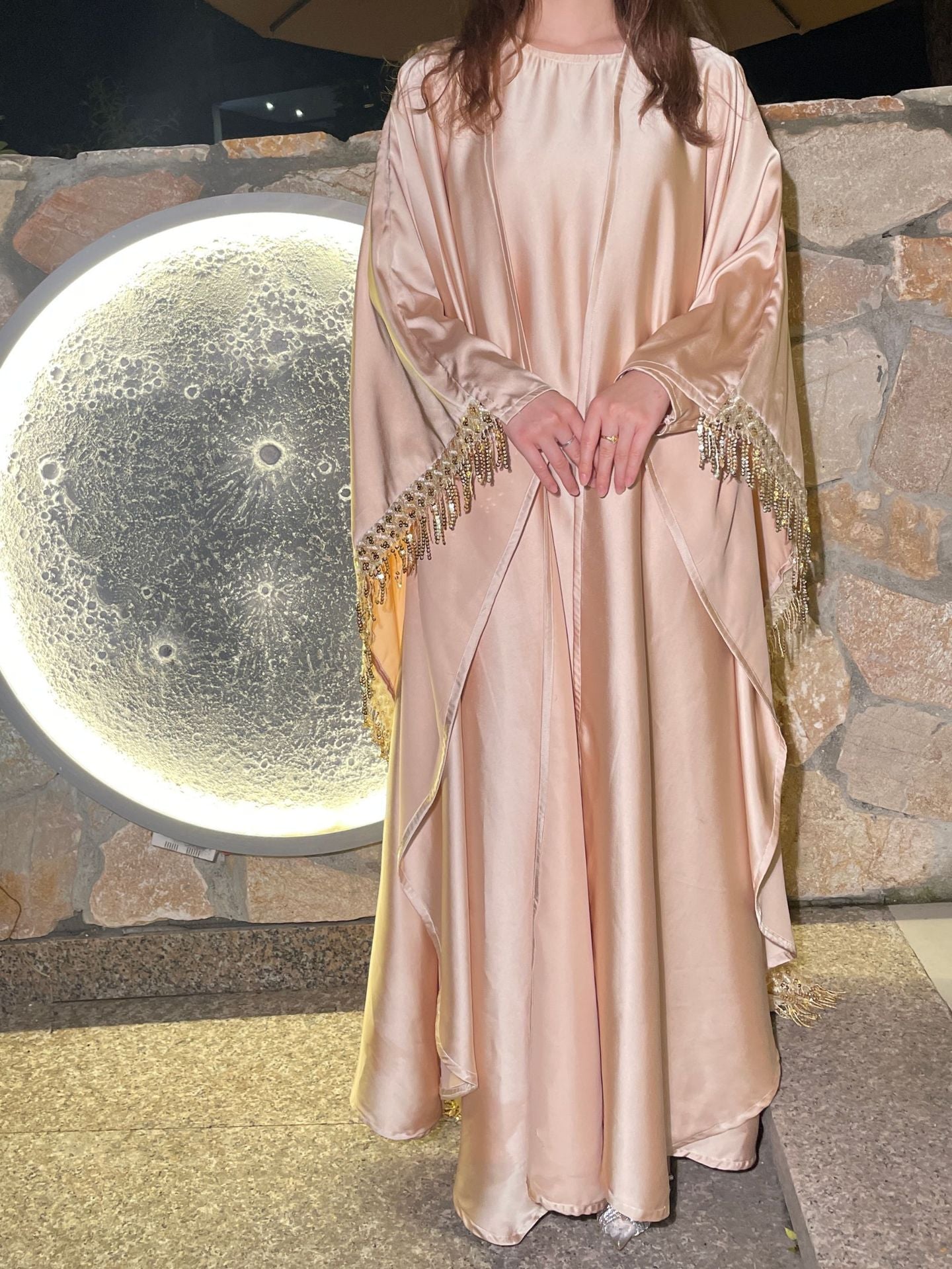 Tassel Dress Women's Robe Two-piece Set